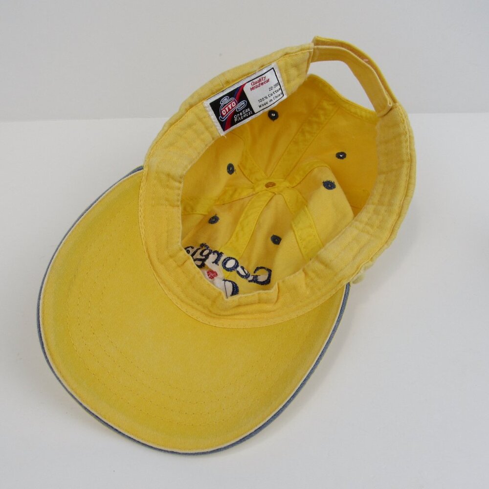 Georgia Girl Cap Yellow Women's Hook & Loop Adjustable Embroidered Baseball Hat - Picture 7 of 9